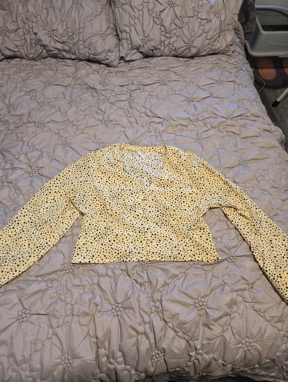 Levi's Cream Blouse with Black Floral Print